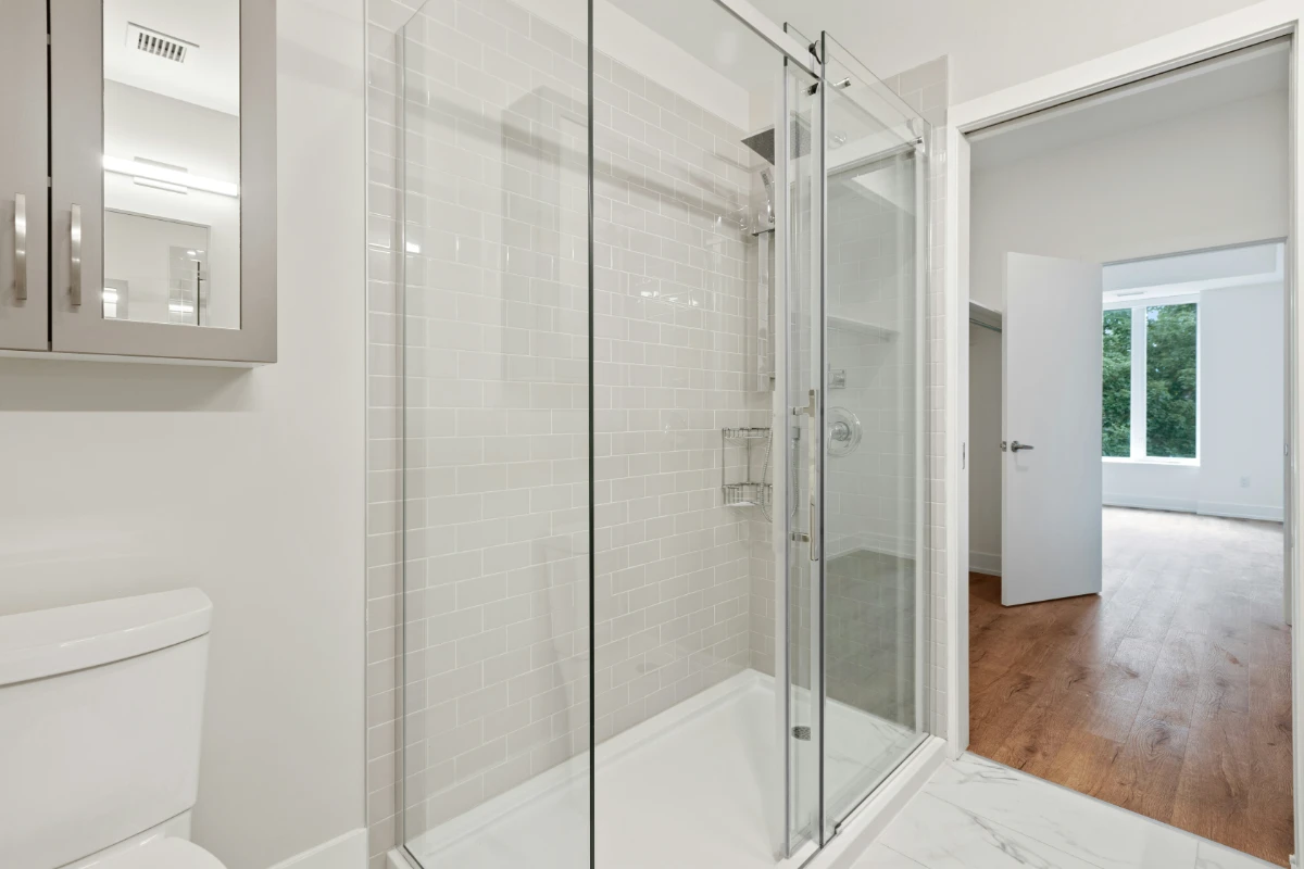 Custom glass showers