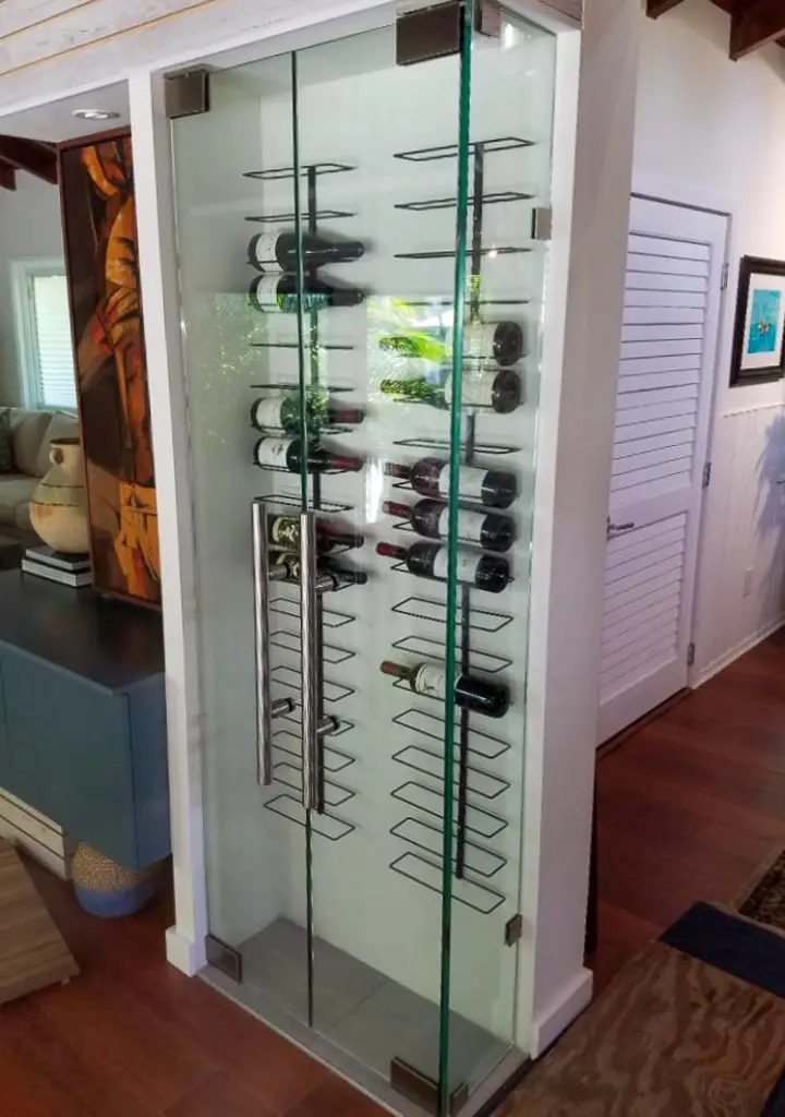 Interior glass partition installation in a corporate office
