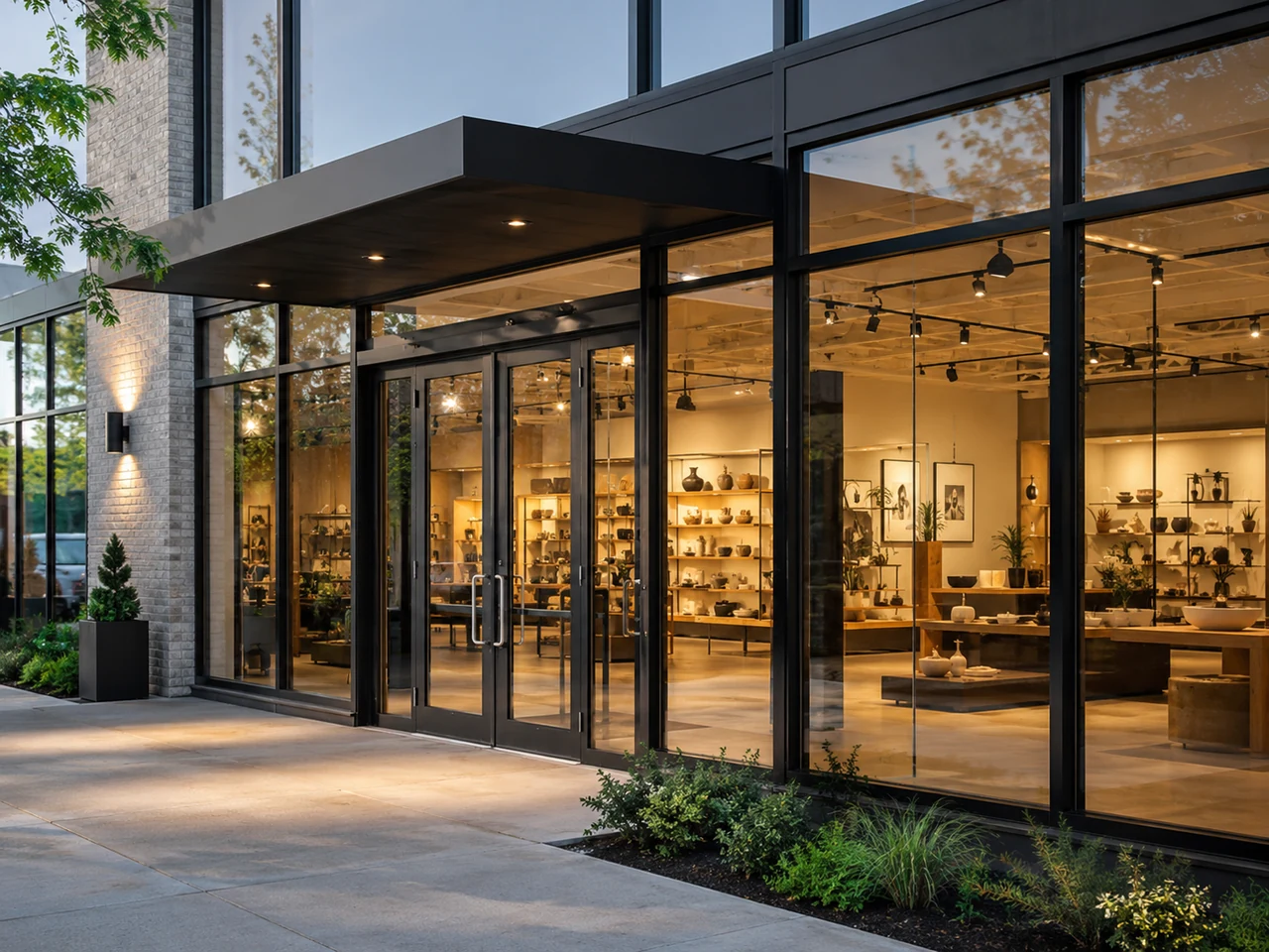 Commercial storefront installation in Miami, FL by National Glass & Construction